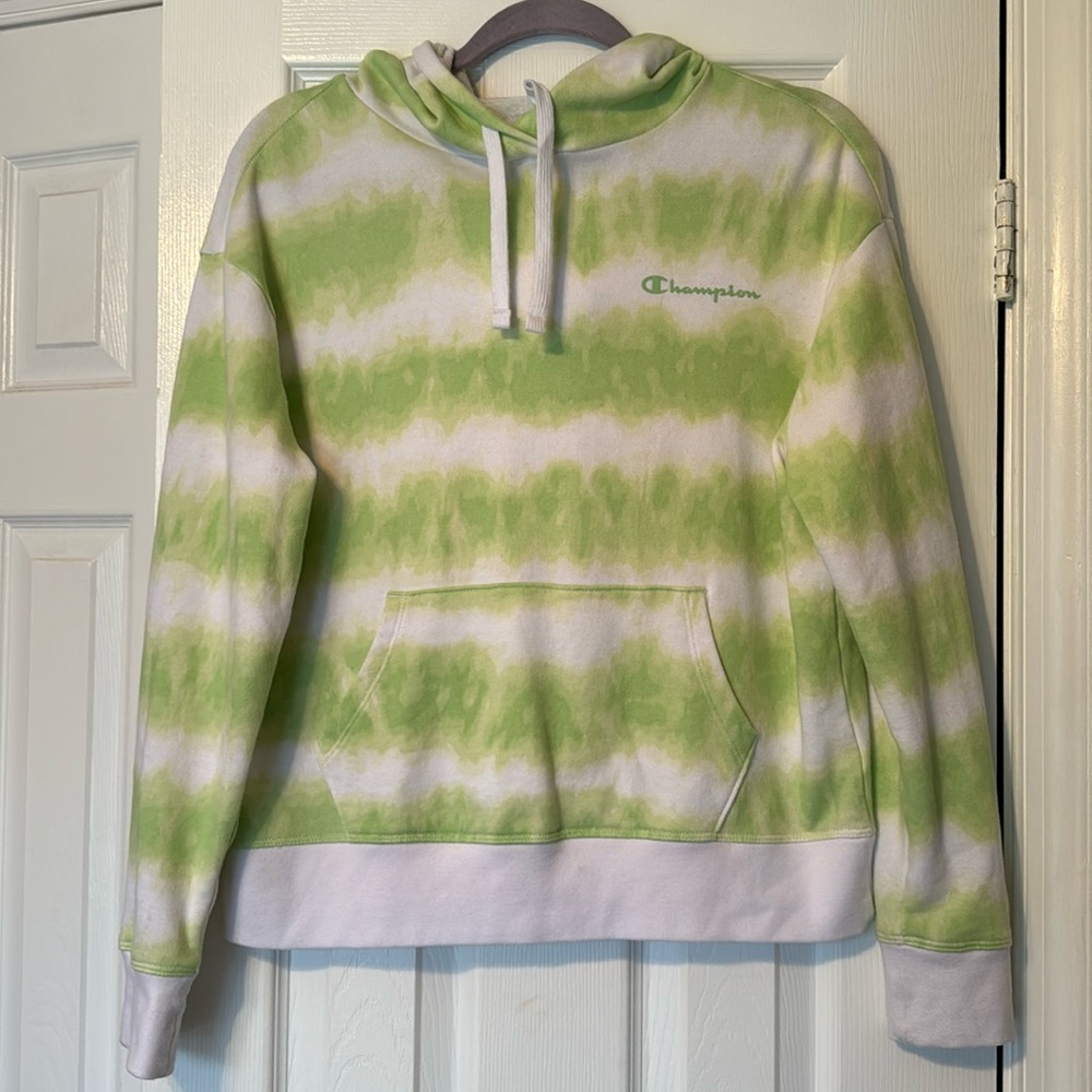 💜 Champion Green Tye Dye Hoodie